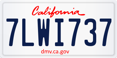 CA license plate 7LWI737