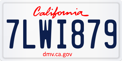 CA license plate 7LWI879