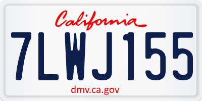 CA license plate 7LWJ155