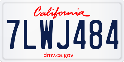 CA license plate 7LWJ484