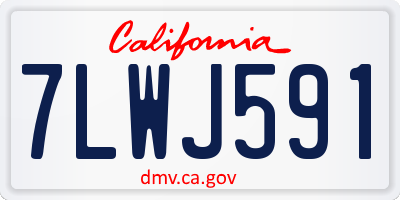 CA license plate 7LWJ591