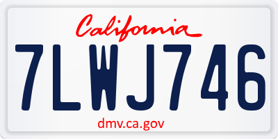 CA license plate 7LWJ746