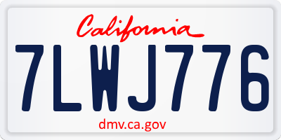 CA license plate 7LWJ776