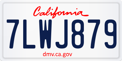 CA license plate 7LWJ879