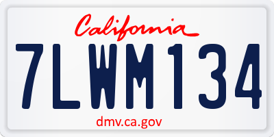 CA license plate 7LWM134