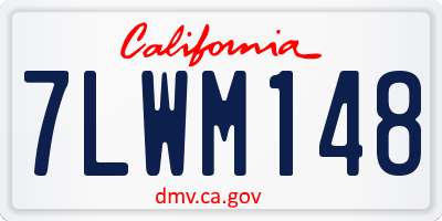CA license plate 7LWM148