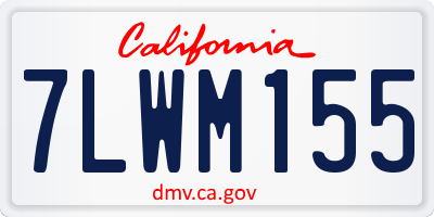 CA license plate 7LWM155