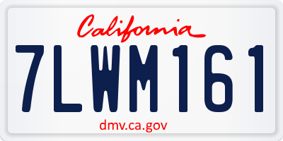 CA license plate 7LWM161