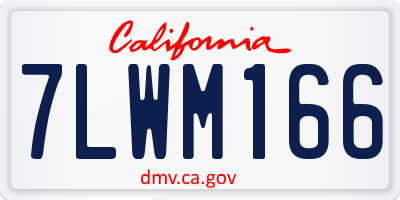 CA license plate 7LWM166