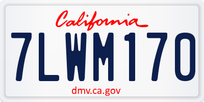 CA license plate 7LWM170