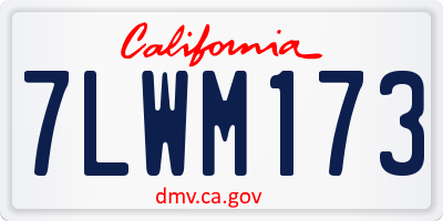 CA license plate 7LWM173