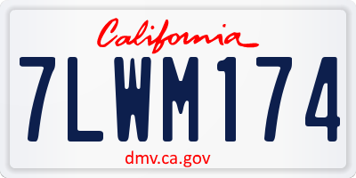 CA license plate 7LWM174