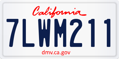 CA license plate 7LWM211