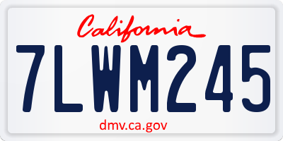 CA license plate 7LWM245