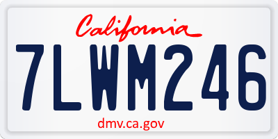 CA license plate 7LWM246