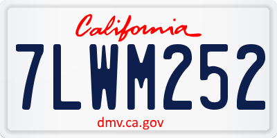 CA license plate 7LWM252