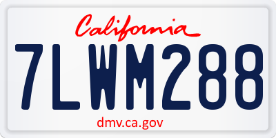 CA license plate 7LWM288