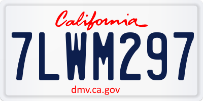 CA license plate 7LWM297