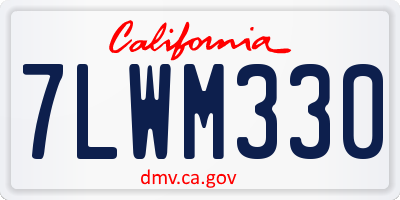 CA license plate 7LWM330