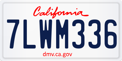 CA license plate 7LWM336