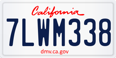 CA license plate 7LWM338