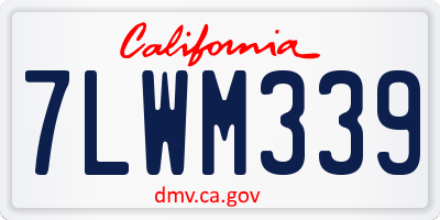 CA license plate 7LWM339