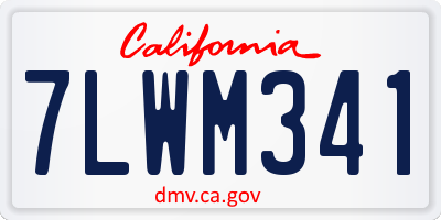 CA license plate 7LWM341