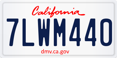 CA license plate 7LWM440