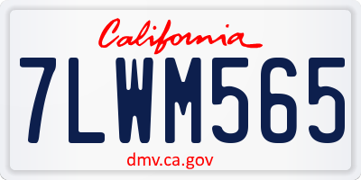 CA license plate 7LWM565