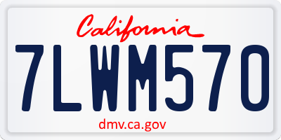 CA license plate 7LWM570