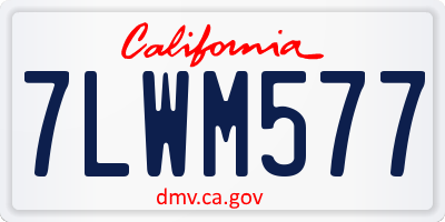 CA license plate 7LWM577