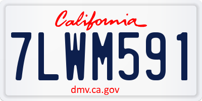 CA license plate 7LWM591