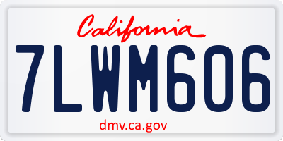 CA license plate 7LWM606