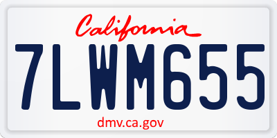 CA license plate 7LWM655