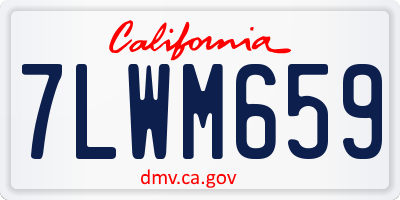 CA license plate 7LWM659