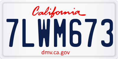 CA license plate 7LWM673