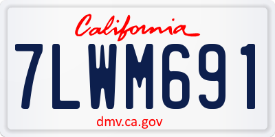 CA license plate 7LWM691