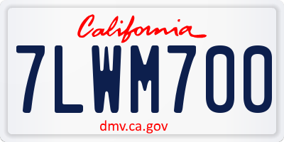 CA license plate 7LWM700