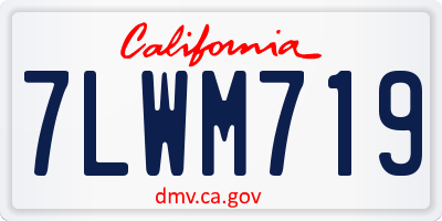 CA license plate 7LWM719