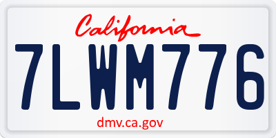 CA license plate 7LWM776