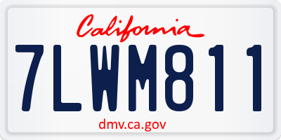 CA license plate 7LWM811