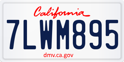 CA license plate 7LWM895