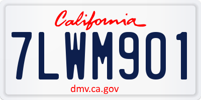 CA license plate 7LWM901