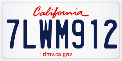CA license plate 7LWM912