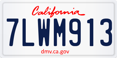 CA license plate 7LWM913