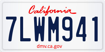 CA license plate 7LWM941