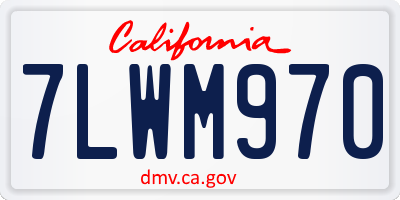 CA license plate 7LWM970