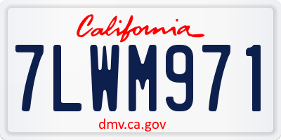 CA license plate 7LWM971