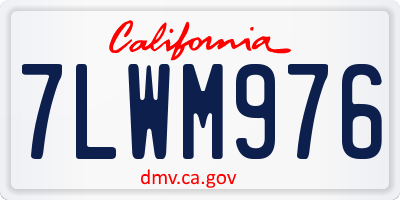 CA license plate 7LWM976