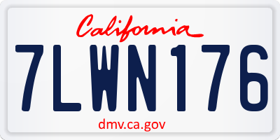 CA license plate 7LWN176